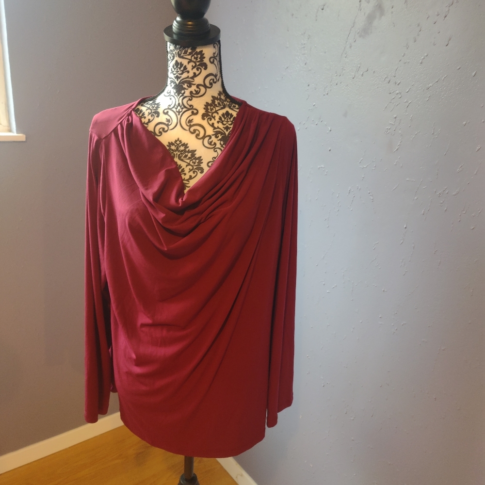 Croft & Barrow Burgundy Long Sleeve Top